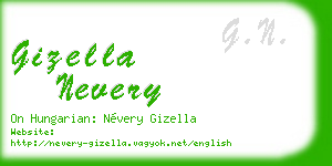 gizella nevery business card