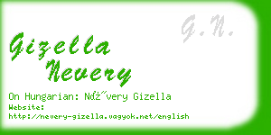 gizella nevery business card